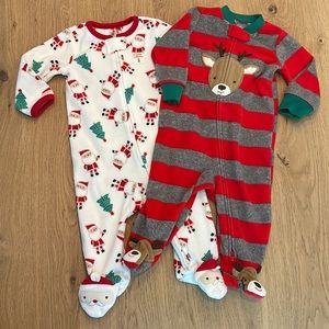Carter’s Christmas Fleece Zip Footies